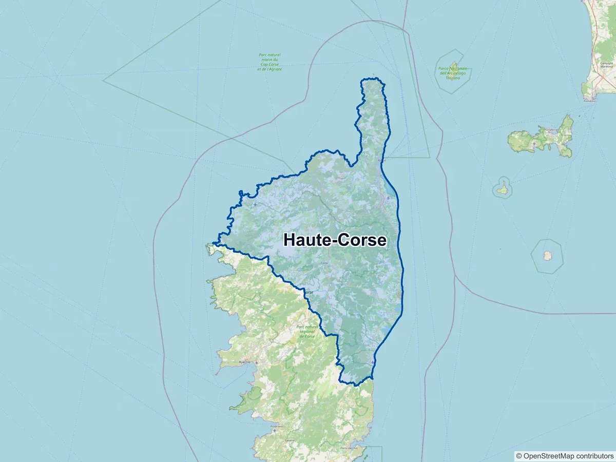 Carte de la Haute-Corse