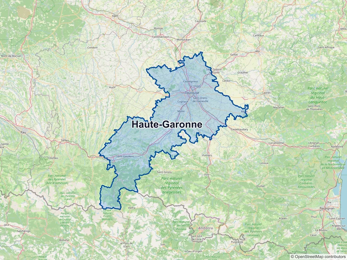 Carte de la Haute-Garonne