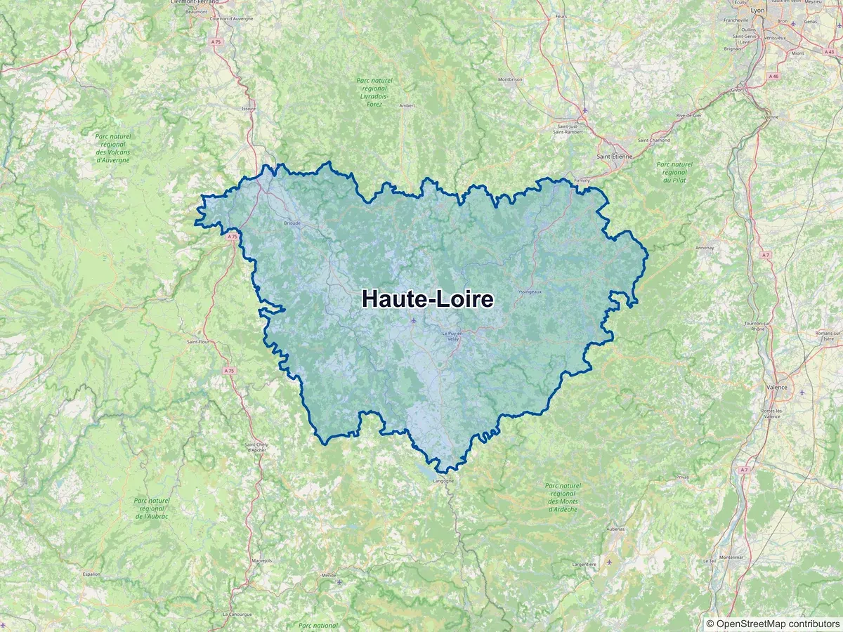 Carte de la Haute-Loire