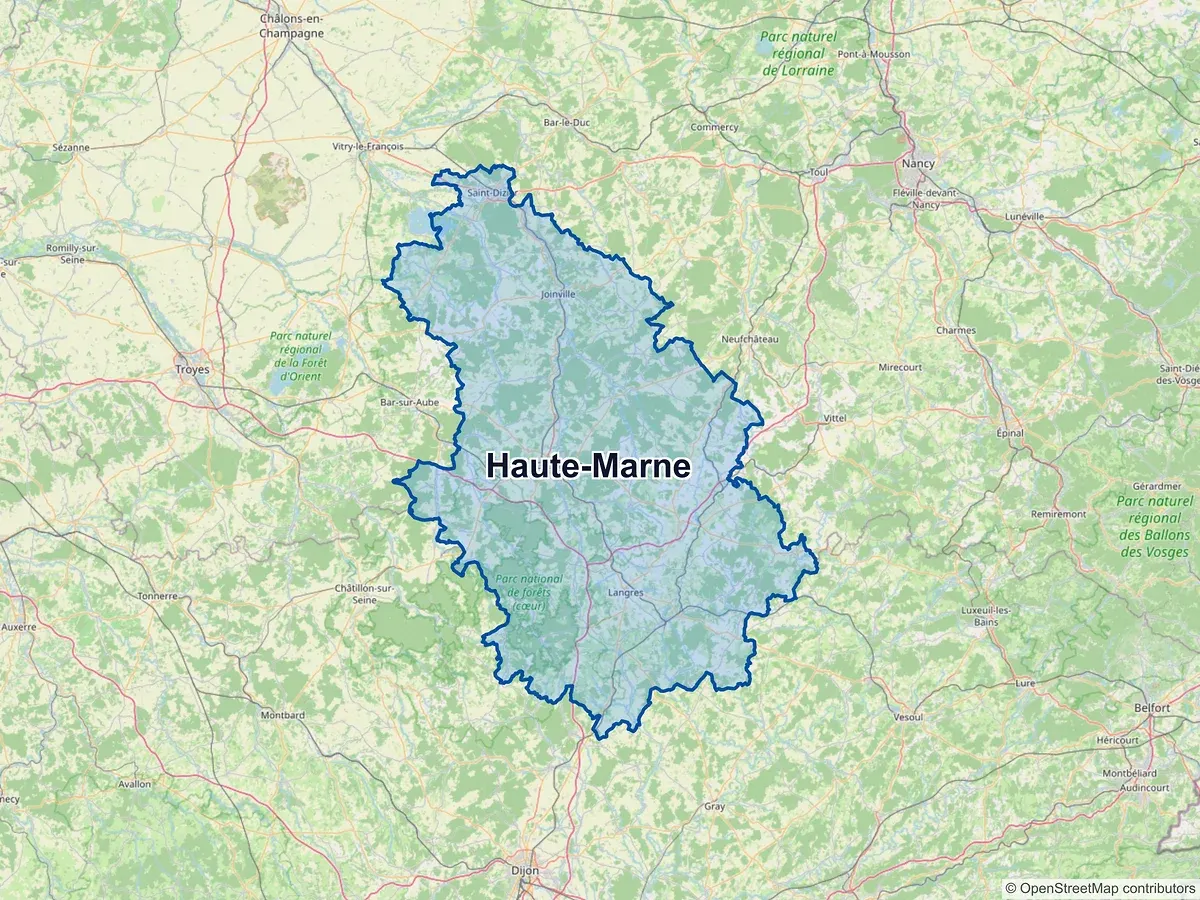 Carte de la Haute-Marne