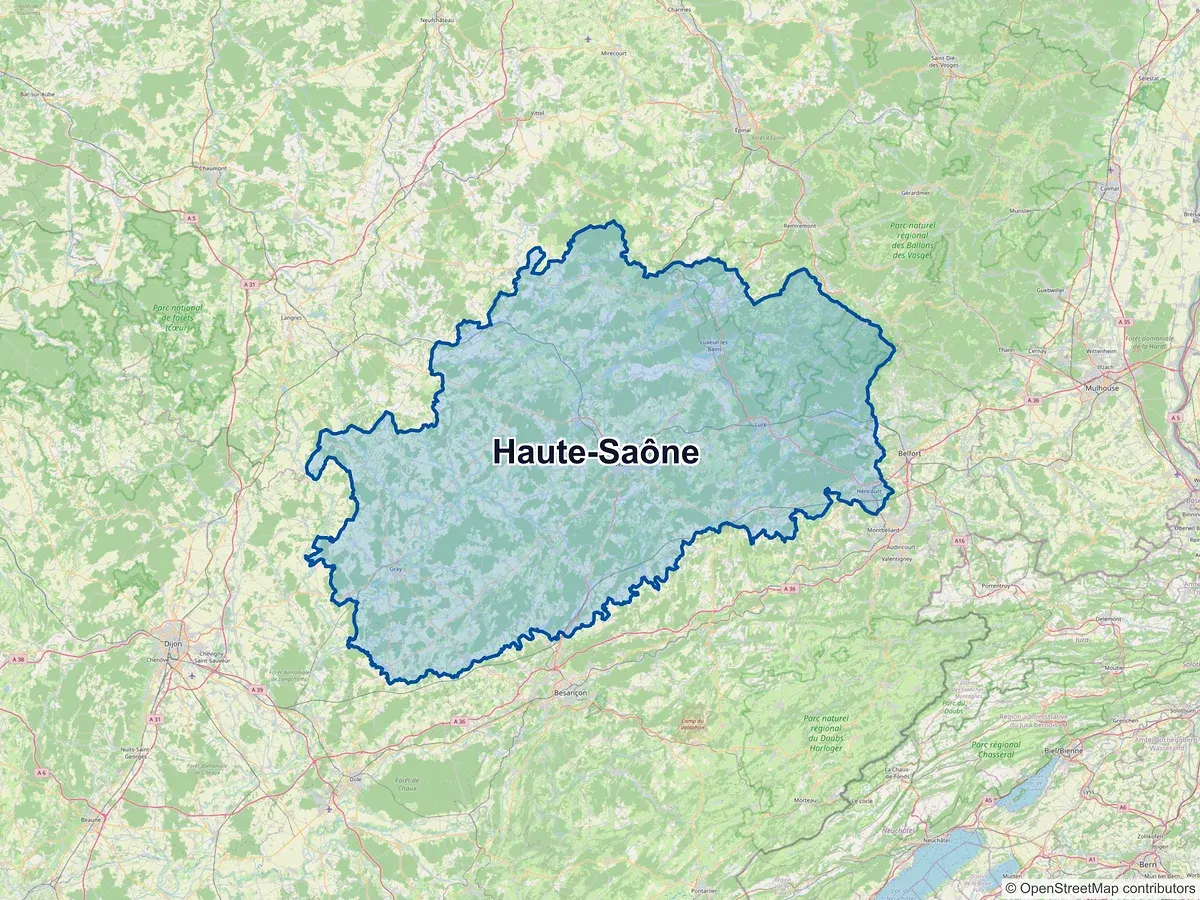 Carte de la Haute-Saône