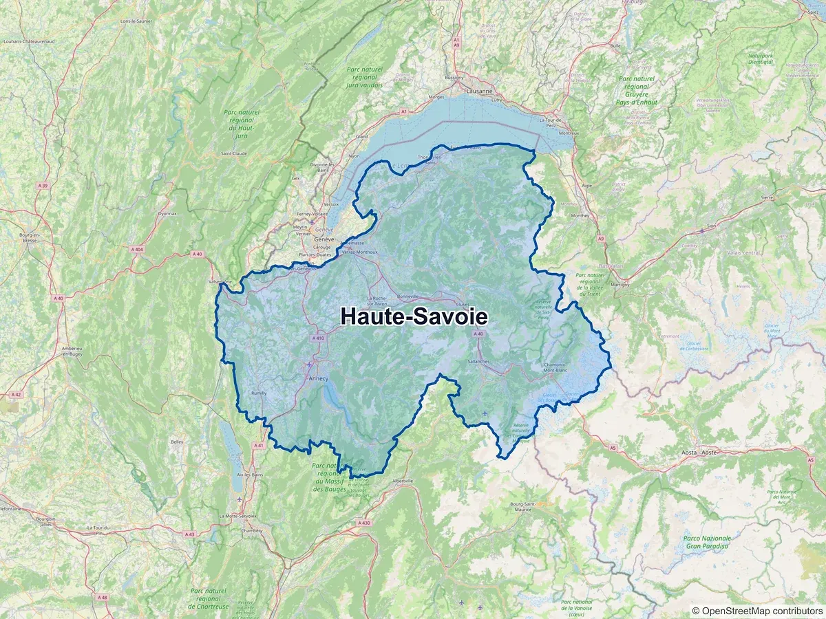 Carte de la Haute-Savoie