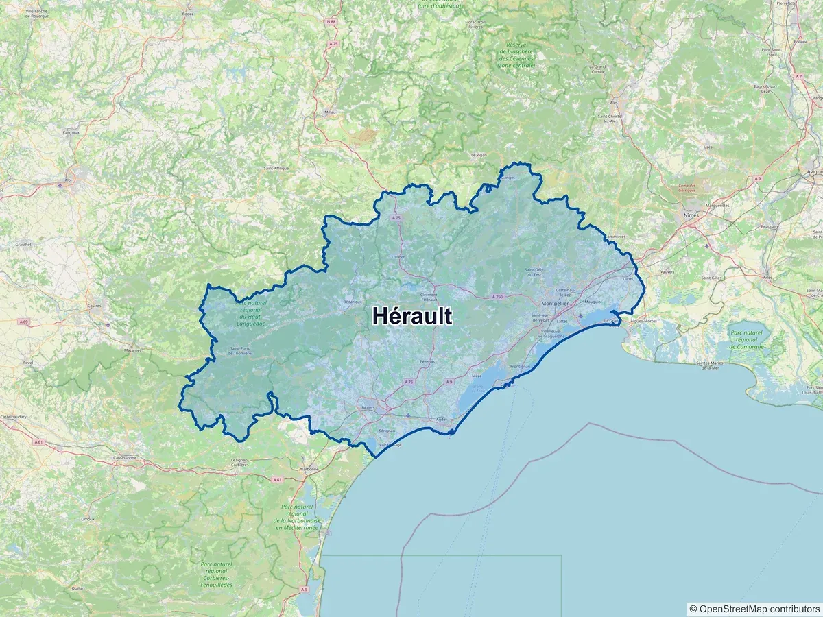 Carte de l'Hérault