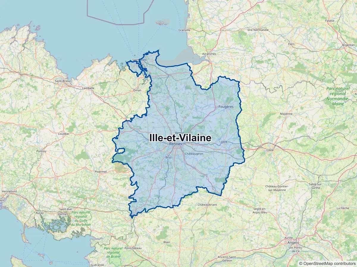 Carte d'Ille-et-Vilaine