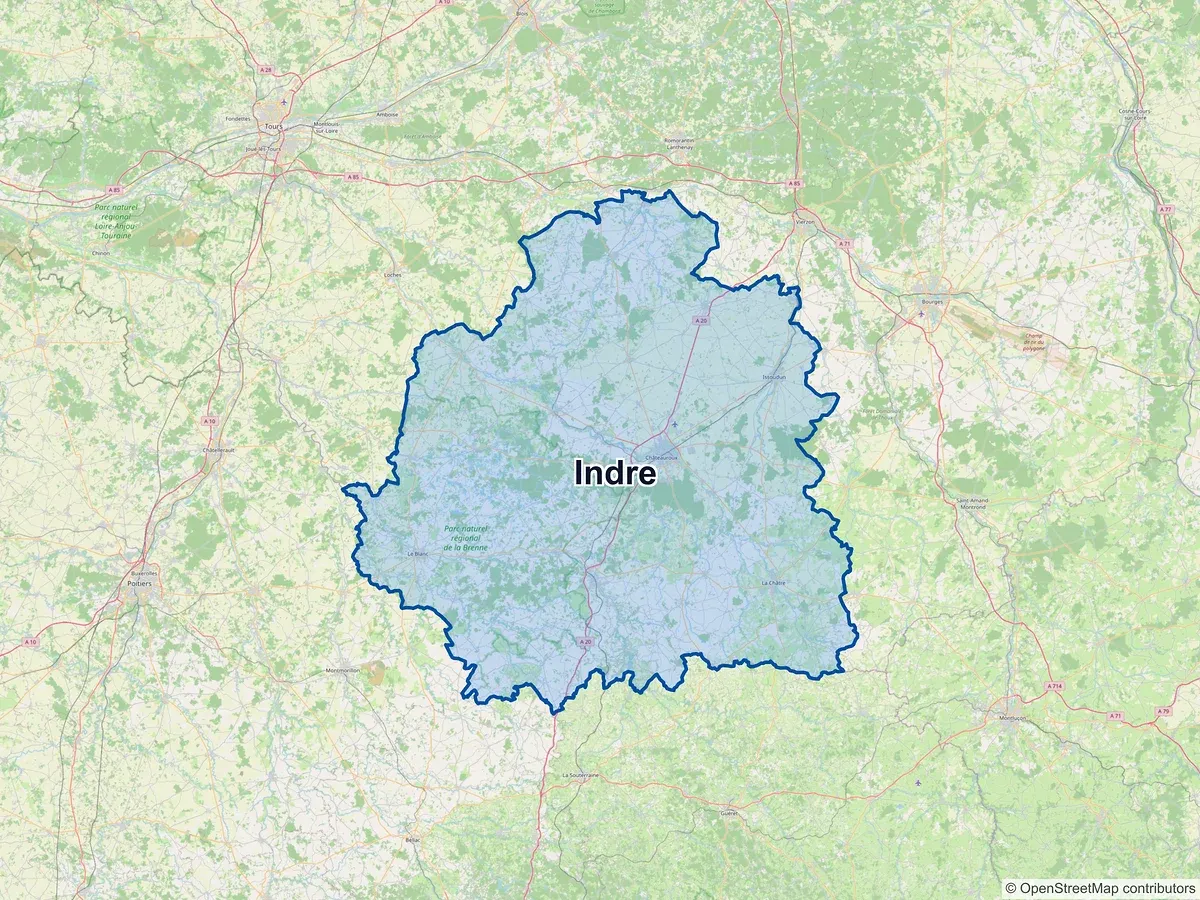 Carte de l'Indre