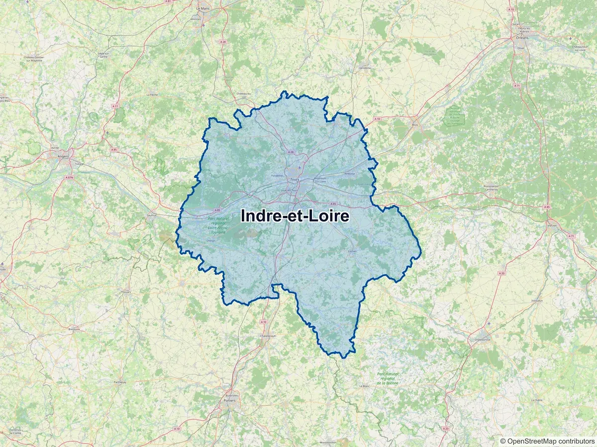 Carte d'Indre-et-Loire