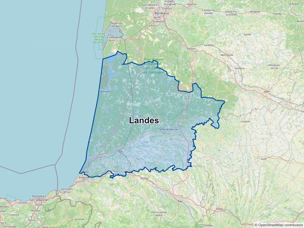 Carte des Landes