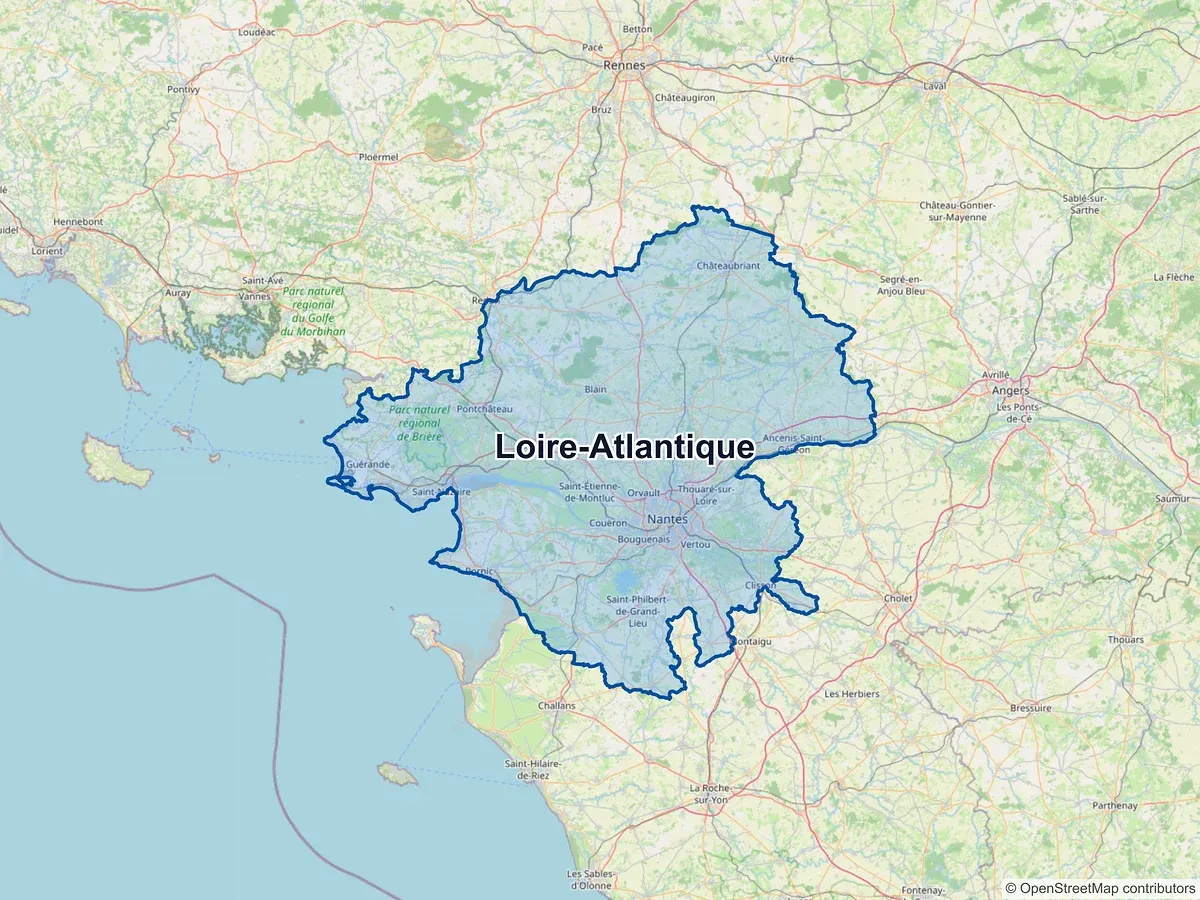 Carte de la Loire-Atlantique