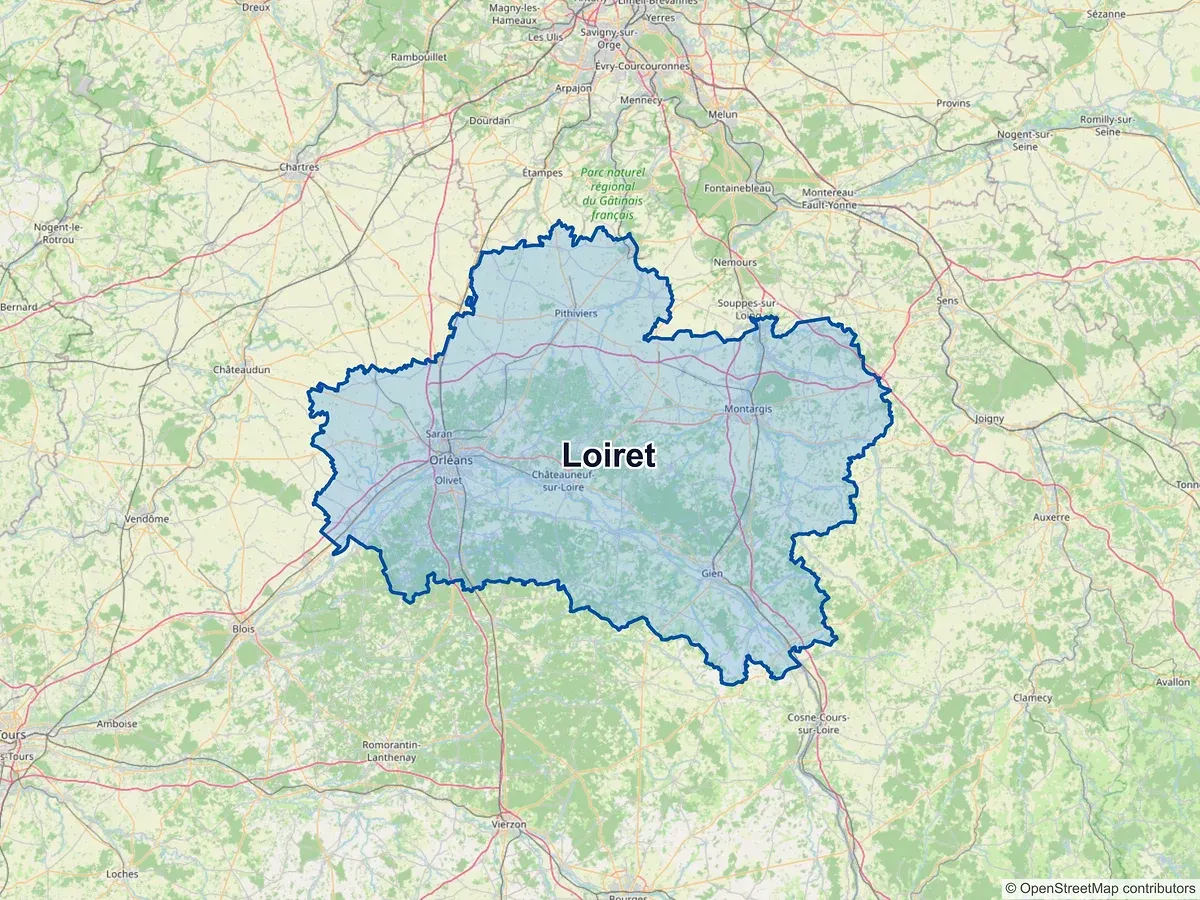 Carte du Loiret