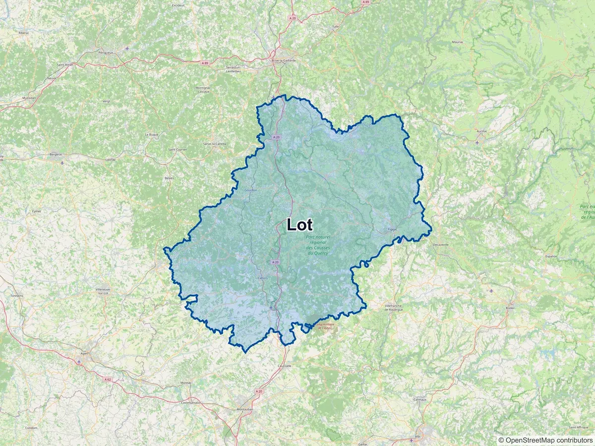 Carte du Lot