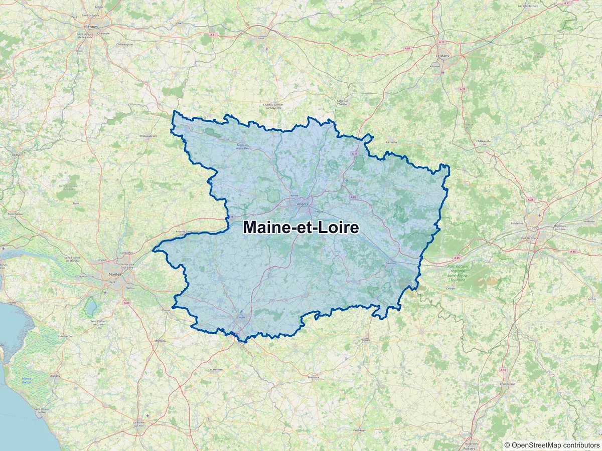 Carte de Maine-et-Loire