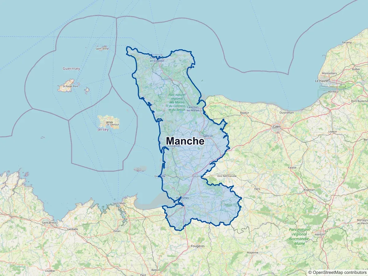 Carte de la Manche