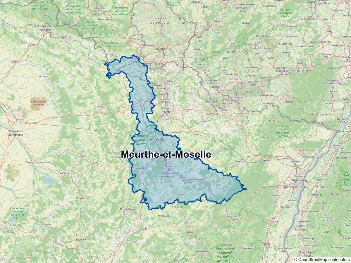 Carte de Meurthe-et-Moselle