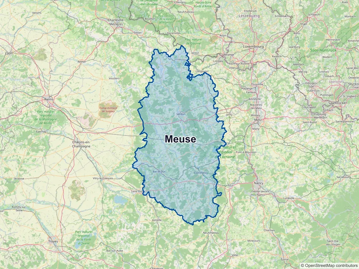 Carte de la Meuse