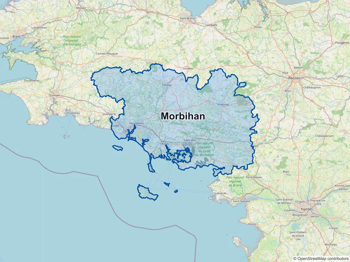 Carte du Morbihan