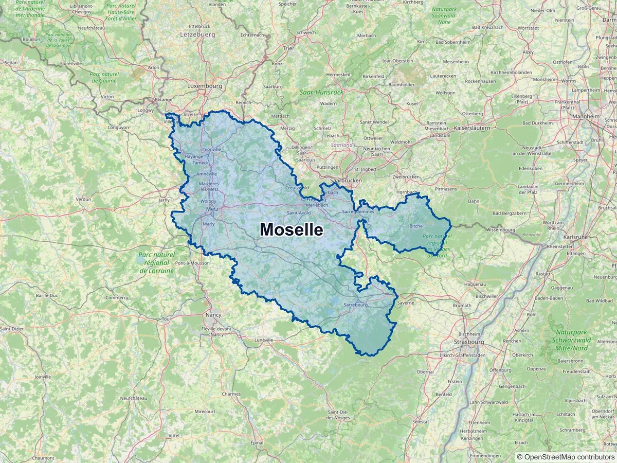 Carte de la Moselle
