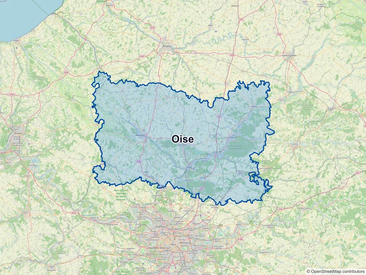 Carte de l'Oise