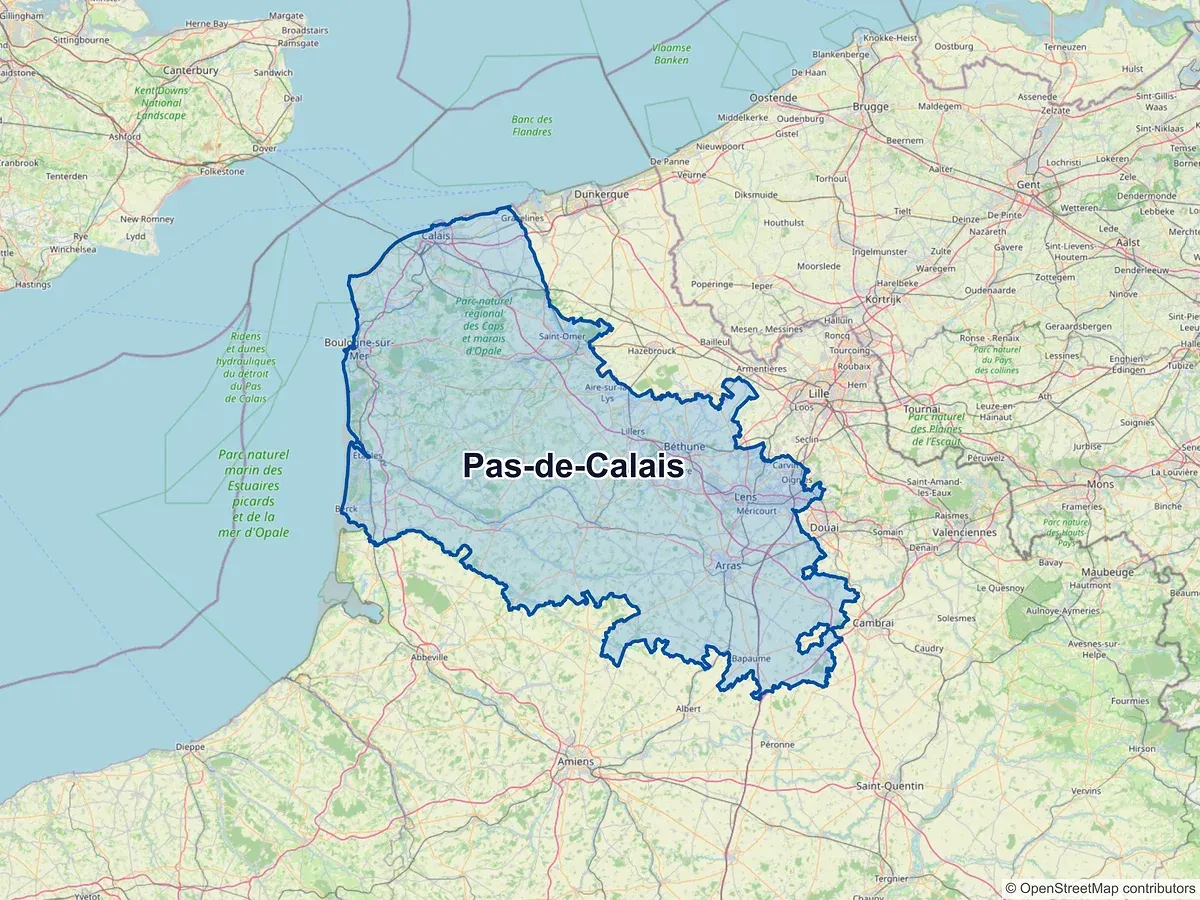 Carte du Pas-de-Calais