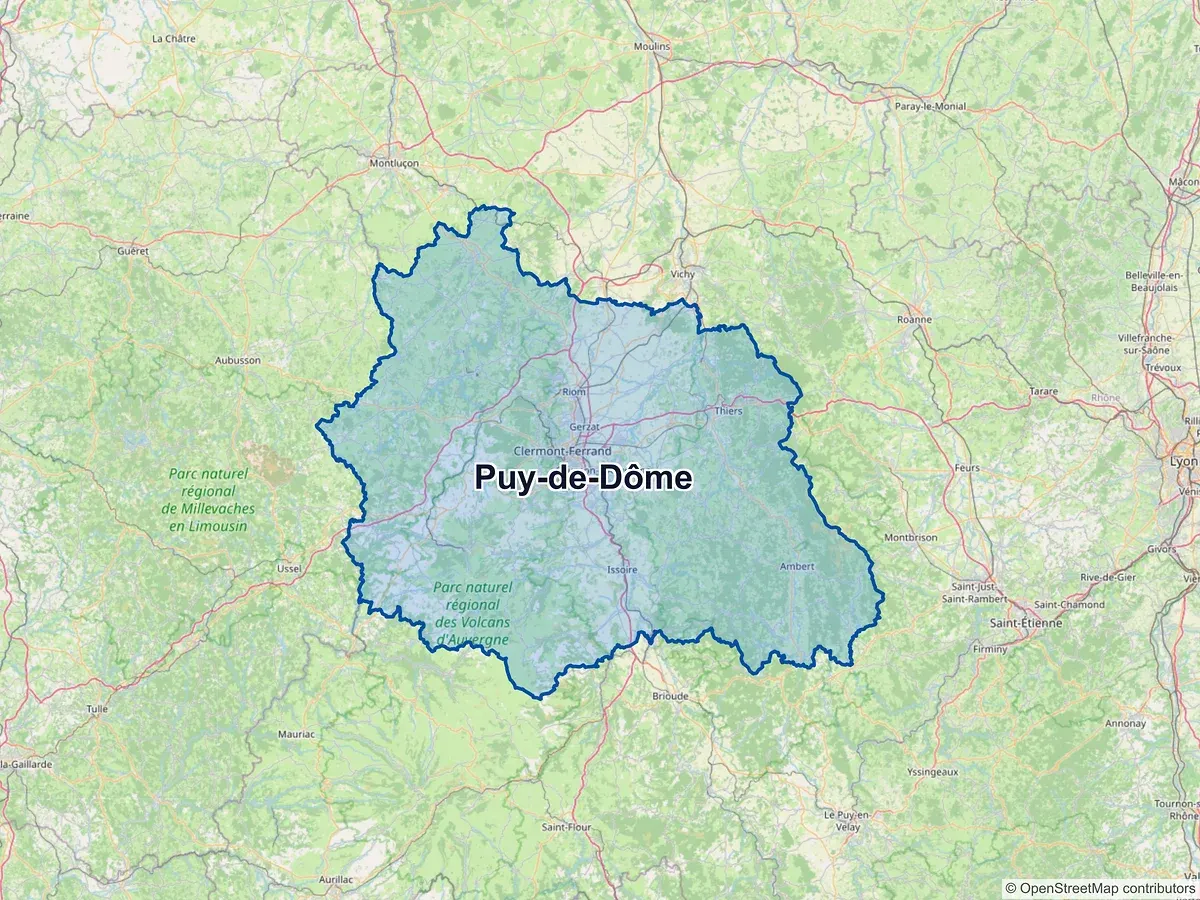 Carte du Puy-de-Dôme