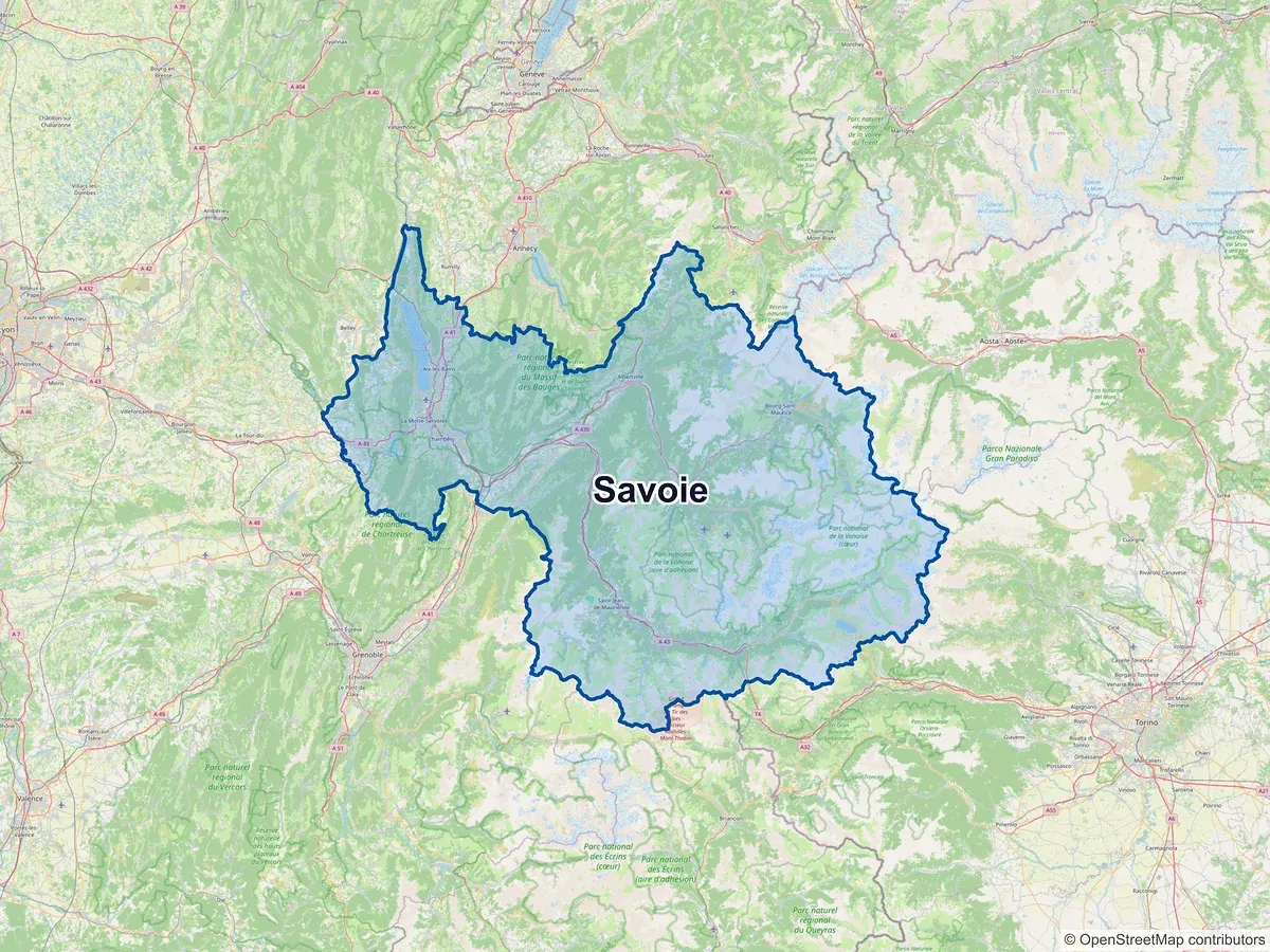 Carte de la Savoie