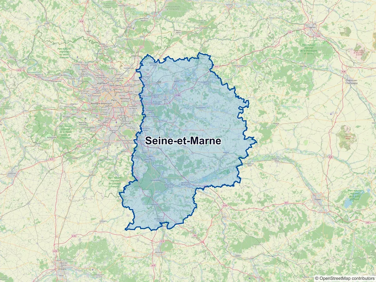 Carte de Seine-et-Marne