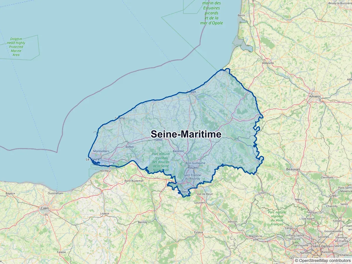 Carte de la Seine-Maritime