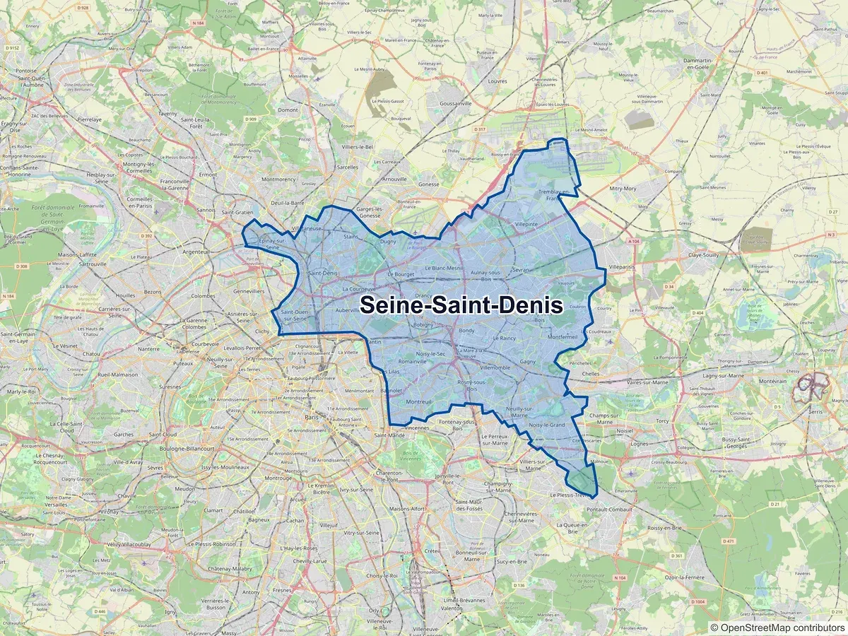 Carte de la Seine-Saint-Denis