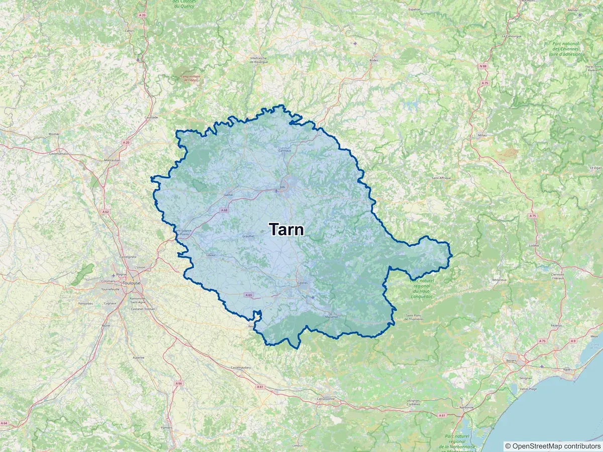 Carte du Tarn