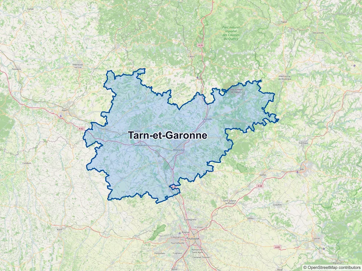 Carte du Tarn-et-Garonne