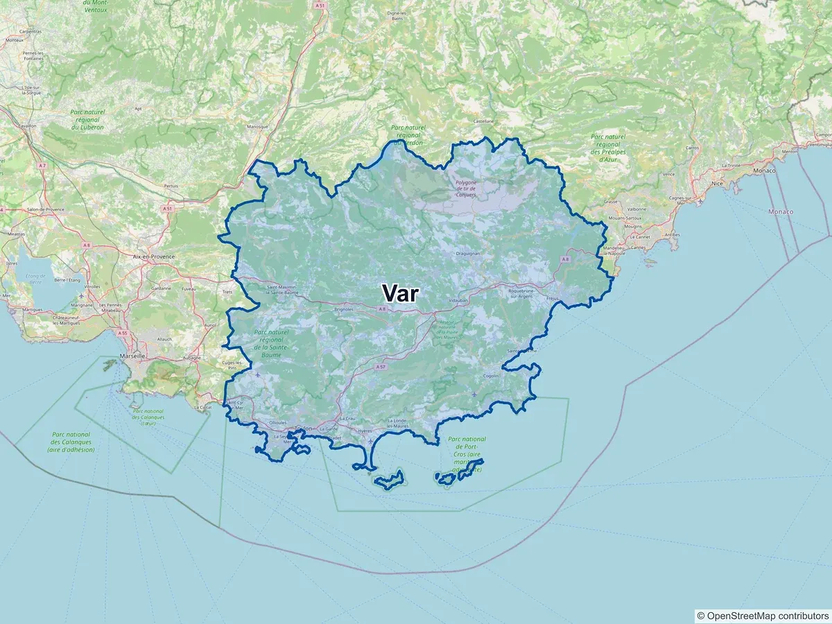 Carte du Var