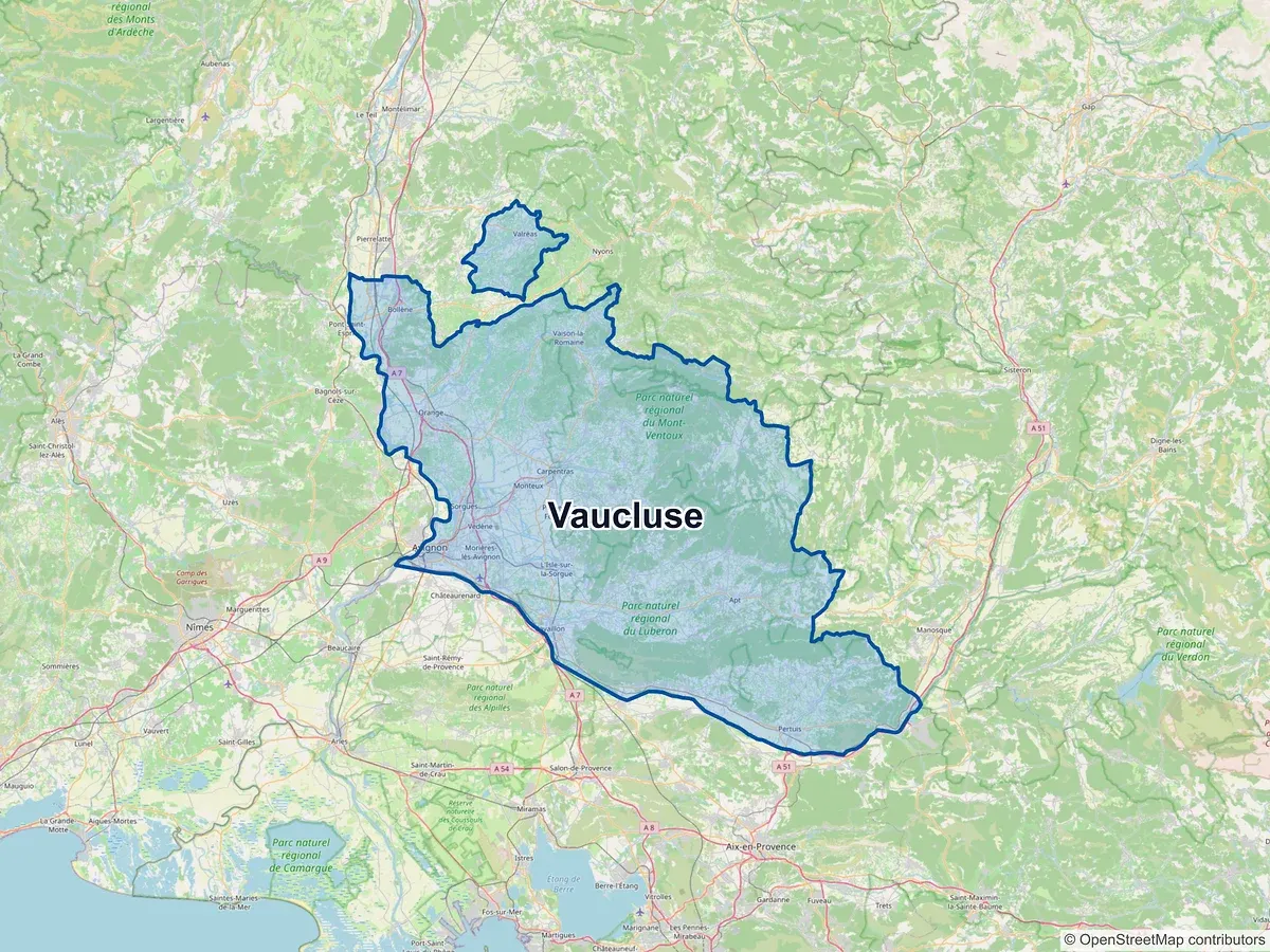 Carte du Vaucluse