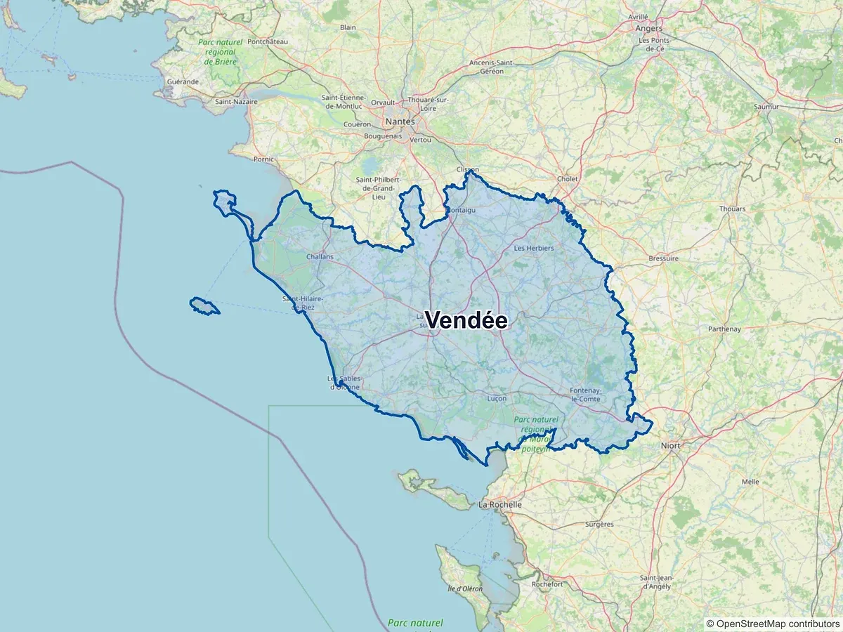 Carte de la Vendée