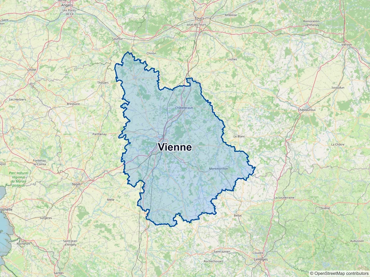 Carte de la Vienne