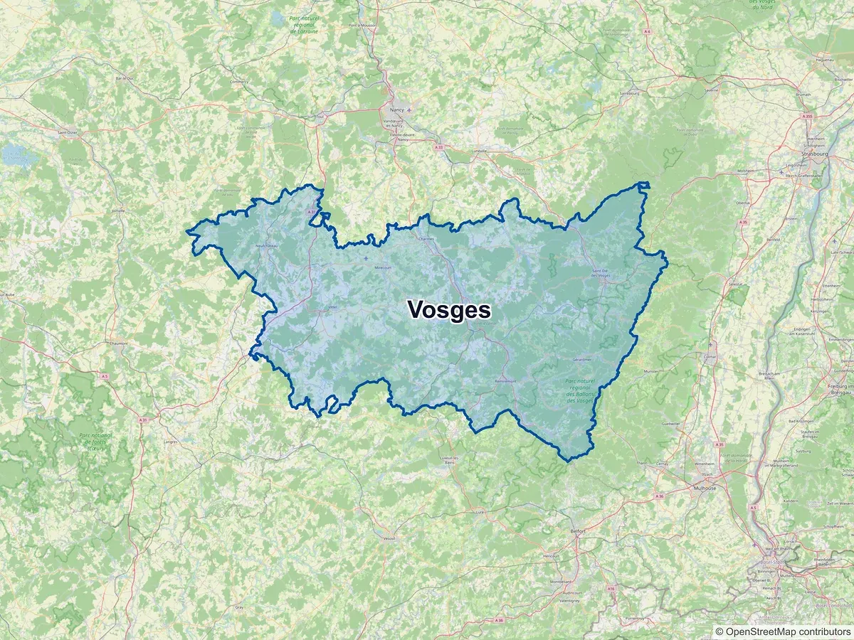 Carte des Vosges