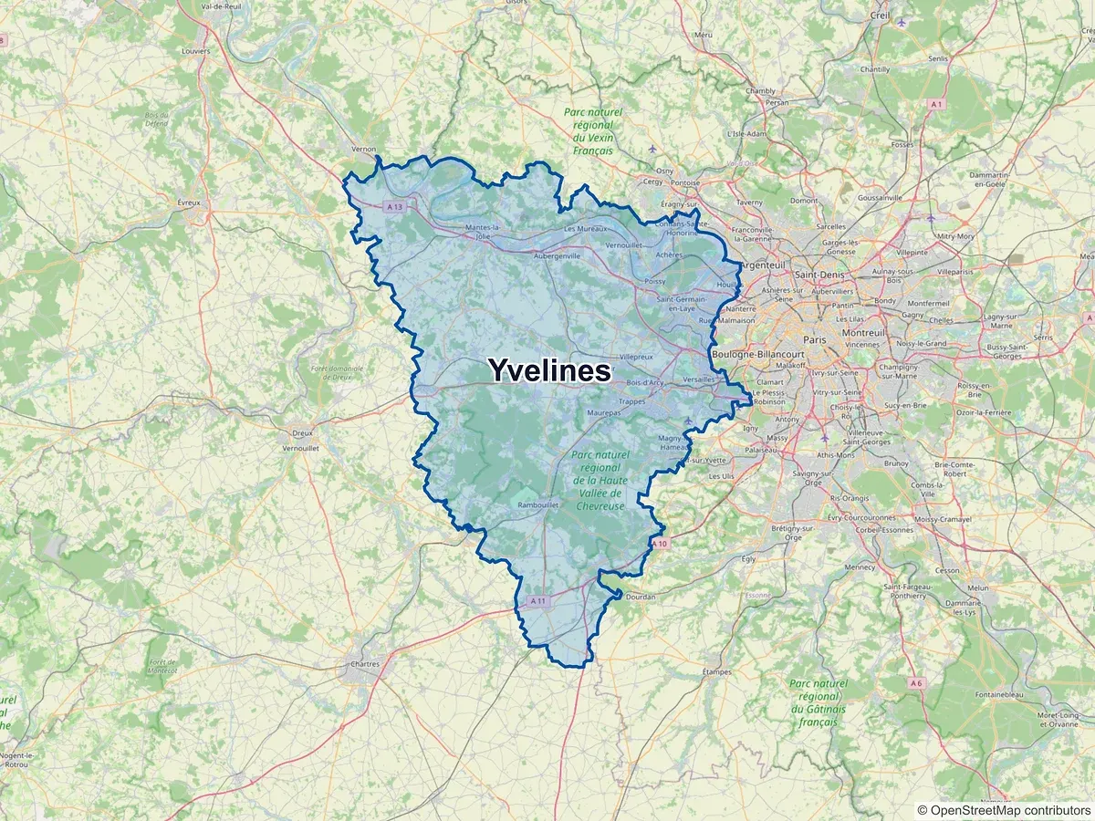 Carte des Yvelines