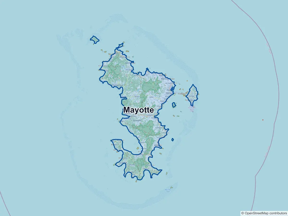 Carte de la région Mayotte